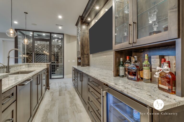 custom wine storage and bar cabinets in middlebury in