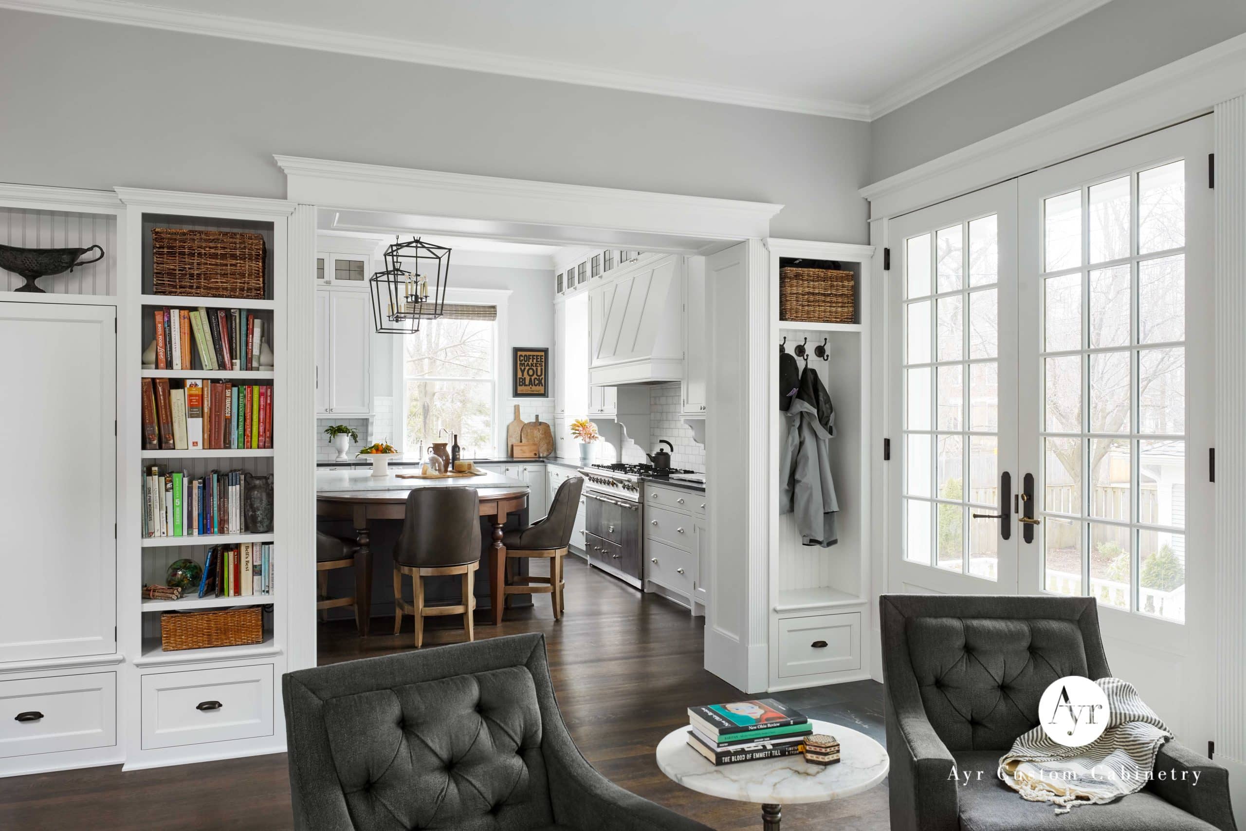 custom living room bookshelves
